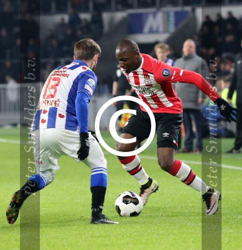 Eindhoven, 22 Januari 2017 Kompetitiewedstrijd PSV-SC Heerenveen, eindstand 4-3