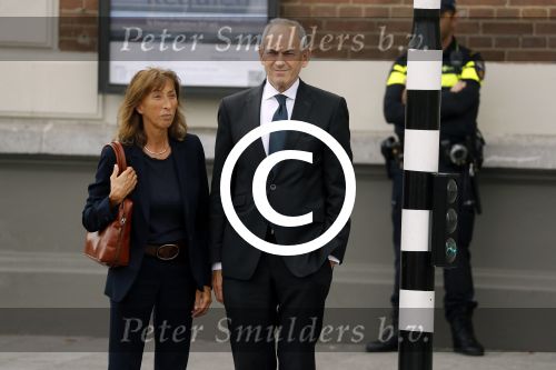 Amsterdam 14 oktober 2017
Afscheidsdienst van burgemeetser Eberhard v d Laan in het concertgebouw.Job Cohen met zijn vrouw Anjes v d Linden