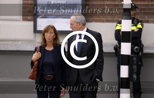 Amsterdam 14 oktober 2017
Afscheidsdienst van burgemeetser Eberhard v d Laan in het concertgebouw.Job Cohen met zijn vrouw Anjes v d Linden