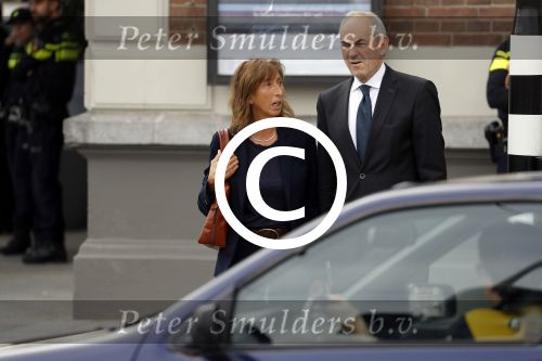 Amsterdam 14 oktober 2017
Afscheidsdienst van burgemeetser Eberhard v d Laan in het concertgebouw.Job Cohen met zijn vrouw Anjes v d Linden