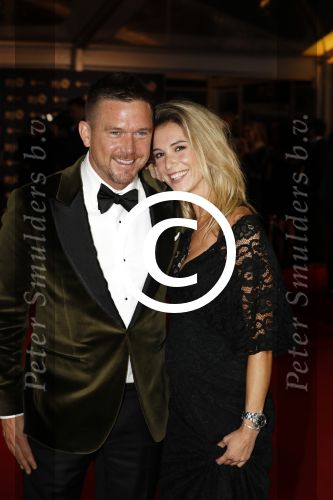 Amsterdam 12 oktober 2017 
Uitreiking televizierring in het afas live theater. Johnny de Mol met zijn zwangere vriendin Anouk v Schie