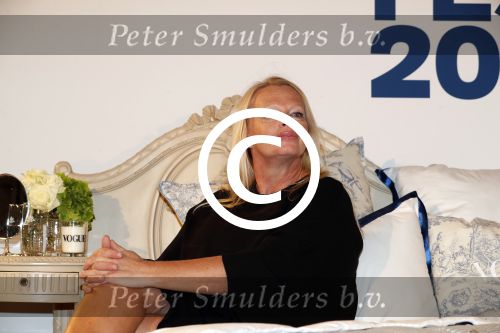 Amsterdam 6 oktober 2017 
Event van de Nederlandse Voque met Fiona Hering Hoofdredactrice Karin Swerink en Viktor & Rolf met hun hondje. Het event vindt plaats in het Amstel Hotel