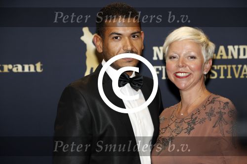 Utrecht 29 september 2017
Uitreiking gouden kalveren in de schouwburg van Utrecht. 
Kirsten v d Hul met partner