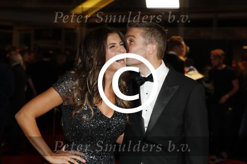 Amsterdam 12 oktober 2017 
Uitreiking televizierring in het afas live theater. Marieke Elsinga met broer