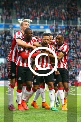 Eindhoven, 18 April 2015
Kampioenswedstrijd PSV-SC Heerenveen, eindstand 4-1
Memphis Depay scoort 2-0