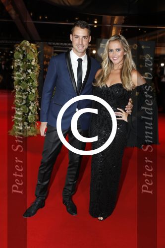 Amsterdam 12 oktober 2017 
Uitreiking televizierring in het afas live theater. Monique Smit met vriend