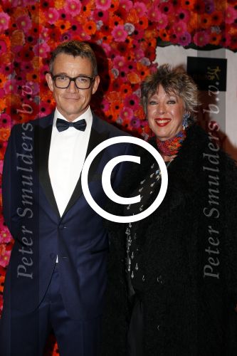 Amsterdam 6 november 2017 
Premiere my fair lady in carre. paul Groot met Anne-Rose Bantziger