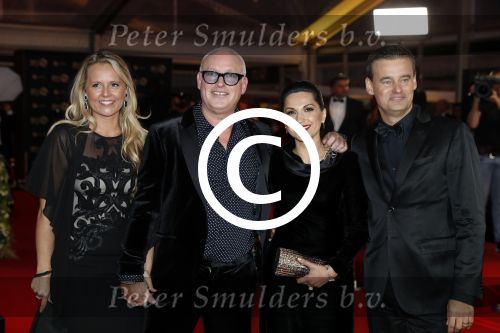 Amsterdam 12 oktober 2017 
Uitreiking televizierring in het afas live theater. Rene v d Gijp met zijn vriendin en Wilfred Genee met vrouw