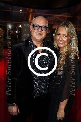 Amsterdam 12 oktober 2017 
Uitreiking televizierring in het afas live theater. Rene v d Gijp met zijn vriendin