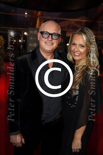 Amsterdam 12 oktober 2017 
Uitreiking televizierring in het afas live theater. Rene v d Gijp met zijn vriendin