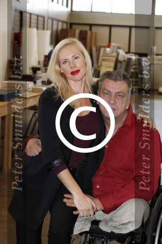 Den Helder 5 oktober 2017
Rob Scholte met zijn vriendin in zijn gallerij