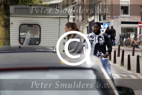 Amsterdam 1 oktober 2017
Romelu Lukaku en zijn vriendin Saar mens bij haar huis in Amsterdam.