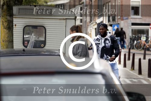 Amsterdam 1 oktober 2017
Romelu Lukaku en zijn vriendin Saar mens bij haar huis in Amsterdam.