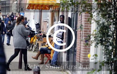 Amsterdam 1 oktober 2017
Romelu Lukaku en zijn vriendin Saar mens bij haar huis in Amsterdam.