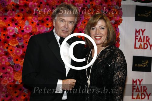 Amsterdam 6 november 2017 
Premiere my fair lady in carre. Tom Egbers met Janke Dekker