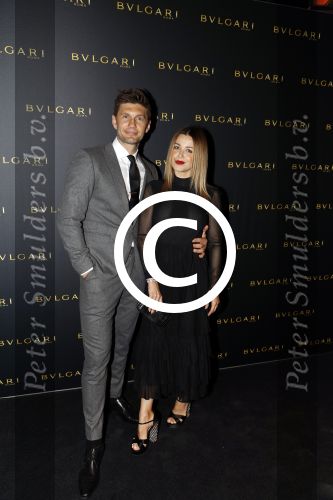 Amsterdam 2 november 2017
Bulgari event in het v Gogh Museum. Victoria Koblenko met vriend Levchenko