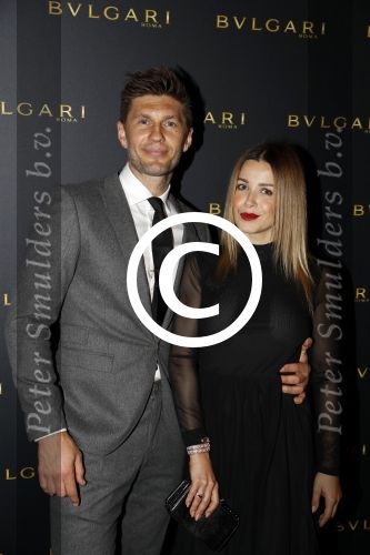 Amsterdam 2 november 2017
Bulgari event in het v Gogh Museum. Victoria Koblenko met vriend Levchenko