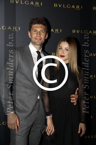 Amsterdam 2 november 2017
Bulgari event in het v Gogh Museum. Victoria Koblenko met vriend Levchenko