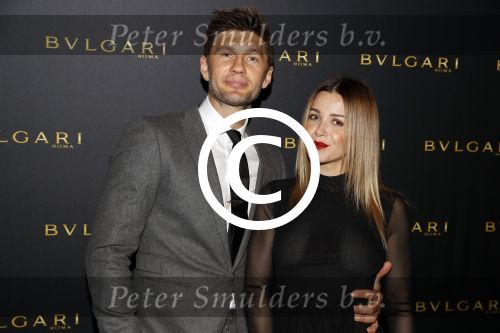 Amsterdam 2 november 2017
Bulgari event in het v Gogh Museum. Victoria Koblenko met vriend Levchenko