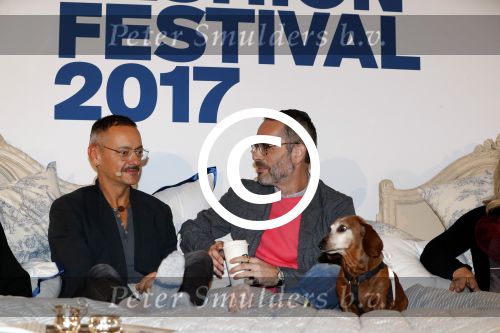 Amsterdam 6 oktober 2017 
Event van de Nederlandse Voque met Fiona Hering Hoofdredactrice Karin Swerink en Viktor & Rolf met hun hondje. Het event vindt plaats in het Amstel Hotel