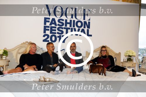 Amsterdam 6 oktober 2017 
Event van de Nederlandse Voque met Fiona Hering Hoofdredactrice Karin Swerink en Viktor & Rolf met hun hondje. Het event vindt plaats in het Amstel Hotel