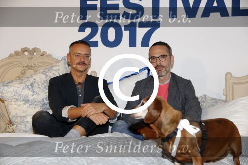 Amsterdam 6 oktober 2017 
Event van de Nederlandse Voque met Fiona Hering Hoofdredactrice Karin Swerink en Viktor & Rolf met hun hondje. Het event vindt plaats in het Amstel Hotel