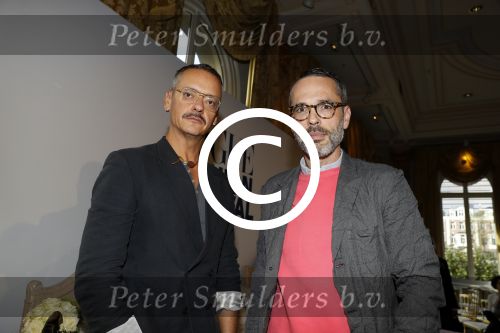Amsterdam 6 oktober 2017 
Event van de Nederlandse Voque met Fiona Hering Hoofdredactrice Karin Swerink en Viktor & Rolf met hun hondje. Het event vindt plaats in het Amstel Hotel