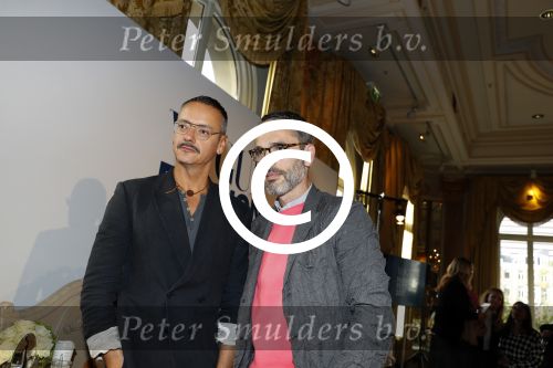 Amsterdam 6 oktober 2017 
Event van de Nederlandse Voque met Fiona Hering Hoofdredactrice Karin Swerink en Viktor & Rolf met hun hondje. Het event vindt plaats in het Amstel Hotel