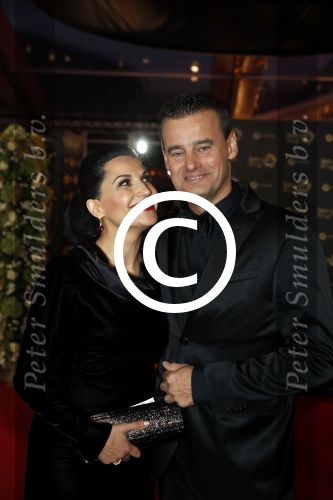 Amsterdam 12 oktober 2017 
Uitreiking televizierring in het afas live theater. Wilfred Genee met zijn vrouw