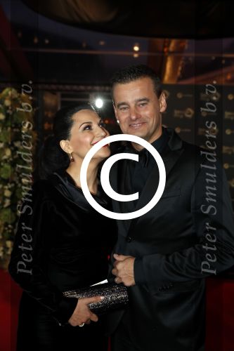 Amsterdam 12 oktober 2017 
Uitreiking televizierring in het afas live theater. Wilfred Genee met zijn vrouw