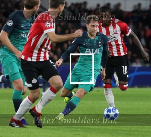 Eindhoven, 24 Oktober 2018 PSV-Tottemham Hotspur.
Duel in de voorronde Champions League, eindstand 2-2.
Christian Eriksen