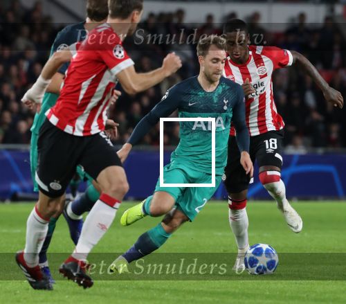 Eindhoven, 24 Oktober 2018 PSV-Tottemham Hotspur.
Duel in de voorronde Champions League, eindstand 2-2.
Christian Eriksen