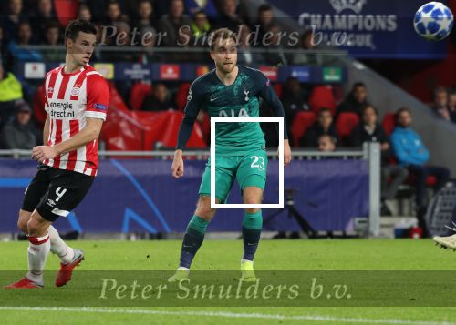 Eindhoven, 24 Oktober 2018 PSV-Tottemham Hotspur.
Duel in de voorronde Champions League, eindstand 2-2.
Christian Eriksen