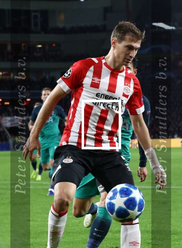 Eindhoven, 24 Oktober 2018 PSV-Tottemham Hotspur.
Duel in de voorronde Champions League, eindstand 2-2.
Daniel Schwaab