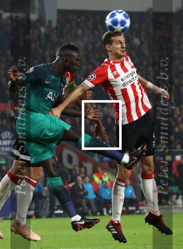 Eindhoven, 24 Oktober 2018 PSV-Tottemham Hotspur.
Duel in de voorronde Champions League, eindstand 2-2.
Daniel Schwaab en Davinson Sanchez