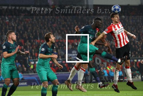 Eindhoven, 24 Oktober 2018 PSV-Tottemham Hotspur.
Duel in de voorronde Champions League, eindstand 2-2.
Daniel Schwaab en Davinson Sanchez