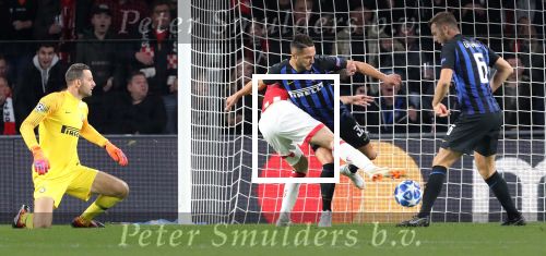 Eindhoven, 3 Oktober 2018 2e wedstrijd CL Seizoen 2018-2019
PSV-Internazionale Milan, eindstand 1-2