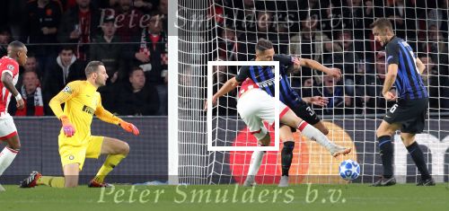 Eindhoven, 3 Oktober 2018 2e wedstrijd CL Seizoen 2018-2019
PSV-Internazionale Milan, eindstand 1-2