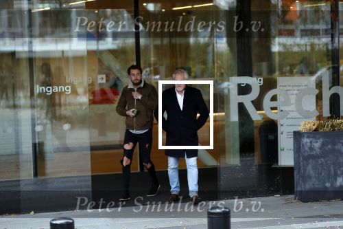 Amsterdam 7 november 2018
Dave Roelvink bij de rechtbank van Amsterdam waar hij voor moet komen voor rijden onder invloed en snelheid. Dave met zijn manager Frank Wisse