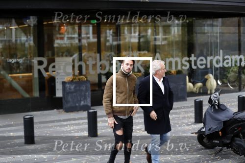 Amsterdam 7 november 2018
Dave Roelvink bij de rechtbank van Amsterdam waar hij voor moet komen voor rijden onder invloed en snelheid. Dave met zijn manager Frank Wisse