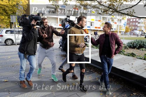 Amsterdam 7 november 2018
Dave Roelvink bij de rechtbank van Amsterdam waar hij voor moet komen voor rijden onder invloed en snelheid. Aran Bade van RTL Boulevard