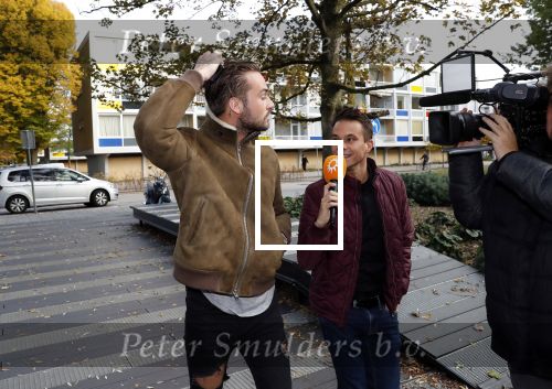 Amsterdam 7 november 2018
Dave Roelvink bij de rechtbank van Amsterdam waar hij voor moet komen voor rijden onder invloed en snelheid. Aran Bade van RTL Boulevard