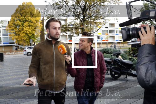 Amsterdam 7 november 2018
Dave Roelvink bij de rechtbank van Amsterdam waar hij voor moet komen voor rijden onder invloed en snelheid. Aran Bade van RTL Boulevard