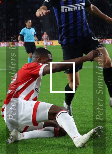 Eindhoven, 3 Oktober 2018 2e wedstrijd CL Seizoen 2018-2019
PSV-Internazionale Milan, eindstand 1-2
Denzel Dumfries