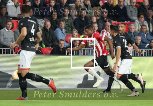 Eindhoven, 20 Oktober 2018 Kompetitiewedstrijd PSV-SC Emmen, eindstand 6-0 Seizoen 2018-2019
Denzel Dumfries
