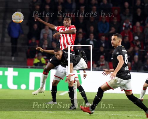 Eindhoven, 20 Oktober 2018 Kompetitiewedstrijd PSV-SC Emmen, eindstand 6-0 Seizoen 2018-2019
Denzel Dumfries