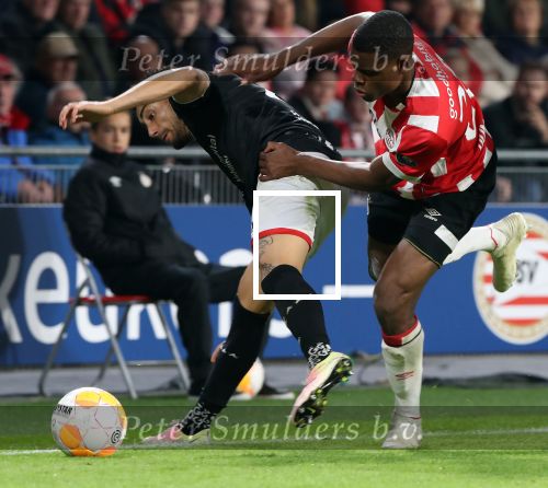Eindhoven, 20 Oktober 2018 Kompetitiewedstrijd PSV-SC Emmen, eindstand 6-0 Seizoen 2018-2019
Denzel Dumfries
