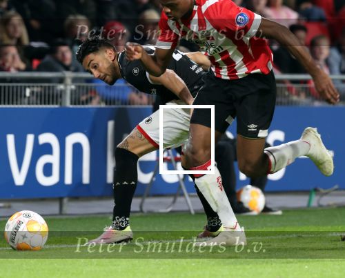 Eindhoven, 20 Oktober 2018 Kompetitiewedstrijd PSV-SC Emmen, eindstand 6-0 Seizoen 2018-2019
Denzel Dumfries
