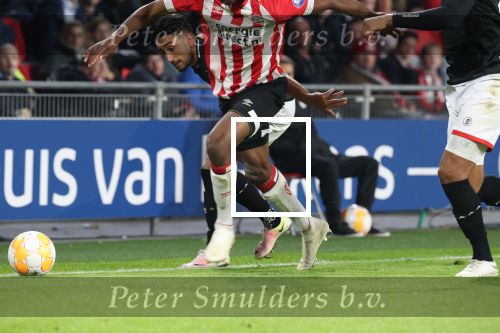 Eindhoven, 20 Oktober 2018 Kompetitiewedstrijd PSV-SC Emmen, eindstand 6-0 Seizoen 2018-2019
Denzel Dumfries