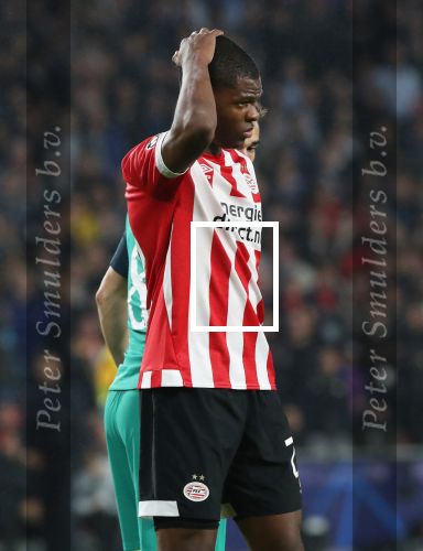 Eindhoven, 24 Oktober 2018 PSV-Tottemham Hotspur.
Duel in de voorronde Champions League, eindstand 2-2.
Denzel Dumfries
